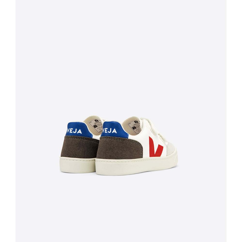 Kids' Veja V-12 CHROMEFREE Shoes White/Black | SG 750JPQ